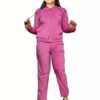 Pink Girls 2 Pcs Sweatsuit and Sweatpant Set - Image 2