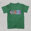 Kids Round Neck T-Shirt - Color - Green - Image 2