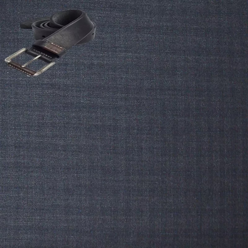 Raymond Men Poly Blended Trouser Fabric_Black Free Belt