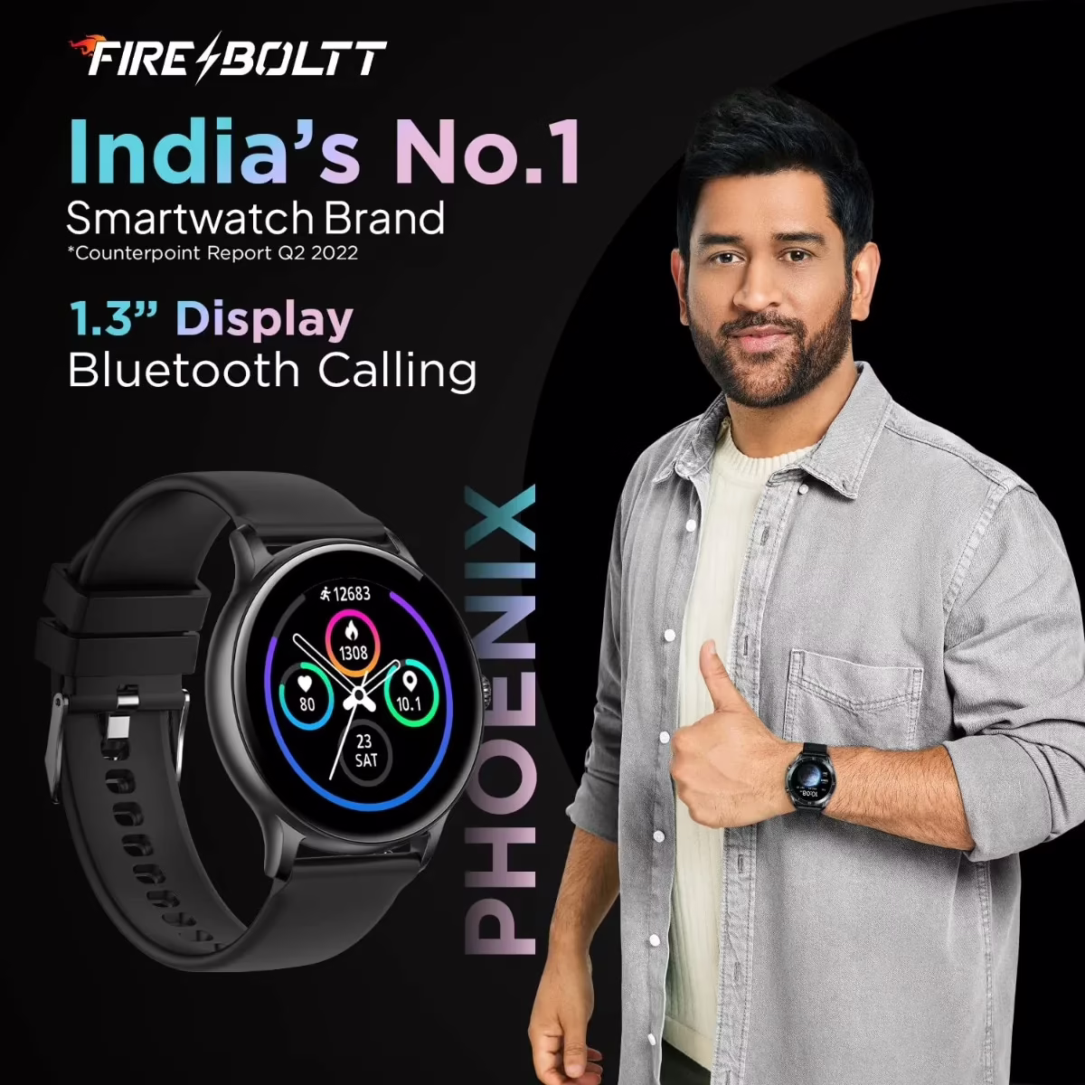 Fire-Boltt Phoenix Smart Black Watch - Image 2