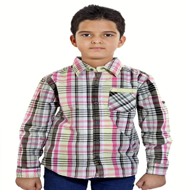 HUSHBHI CHECKED BOYS CASUAL SHIRTS