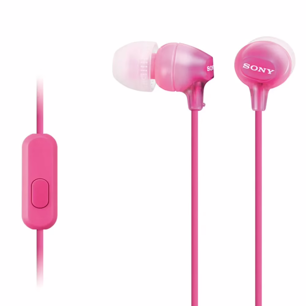 Sony MDR-EX15AP In-Ear Headphones with Mic (Pink)
