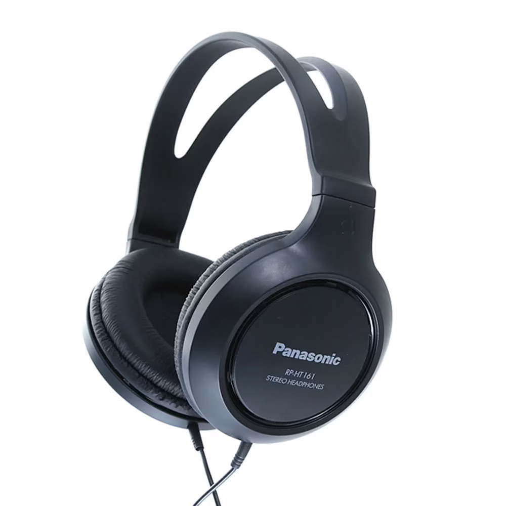 Panasonic RP-HT161E-K Over Ear Wired Headphone With Mic Black