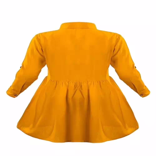 Yellow Girl's Relaxed Fit Dress - Image 2