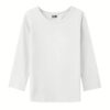 Classy White Round Neck Kids Cotton Full Sleeve Tshirt - Image 2