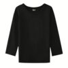 Classic Black Round Neck Kids Cotton Full Sleeve Tshirt - Image 2