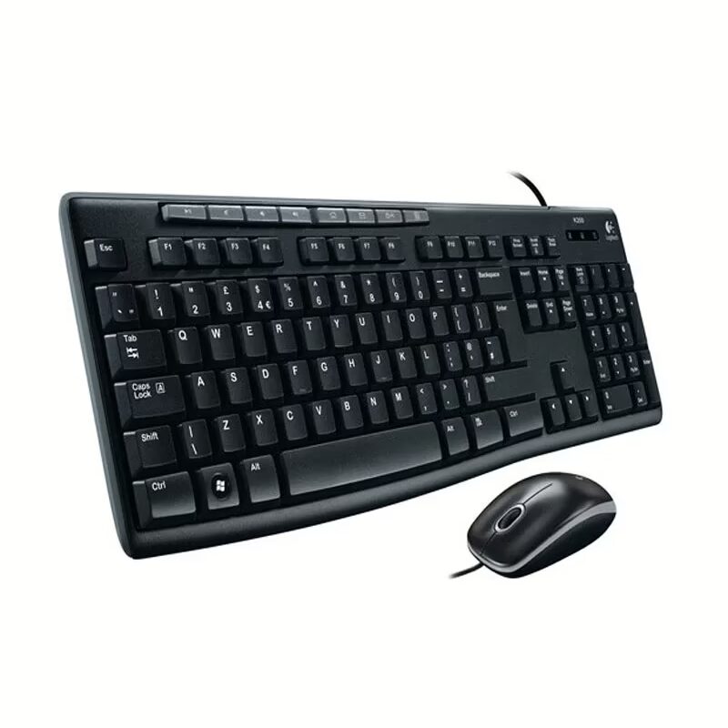 Logitech MK200 USB 2.0 Keyboard and Mouse Combo (Black)