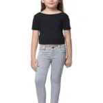 Classy Grey Denim Silky Jeans Kids Slim Fit Stretchable Jeans