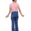 Stylish Blue Kids Bell Bottom Denim Jeans - Image 2