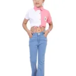 Denim Blue Kids Bell Bottom Jeans