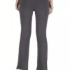 Grey Girls Bootcut Leggings & Yoga Pants - Image 2