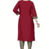 Aagyeyi Marron Petite Three Quarter Sleeves Kurtis - Image 2