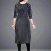 Aagyeyi Graceful Black Striped Kurtis - Image 2