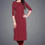 Aagyeyi Graceful Maroon Striped Kurtis