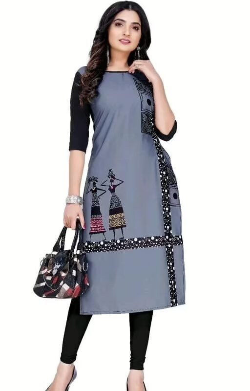 Aakarsha Sensational Multi Crepe Printed Kurtis