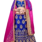 Elegant Blue Embroidered Designer Lehengas