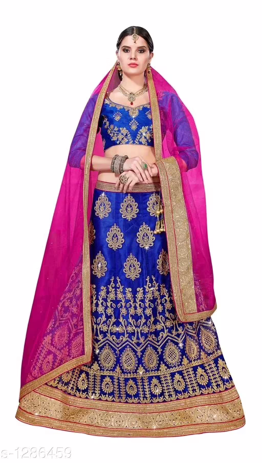 Elegant Blue Embroidered Designer Lehengas