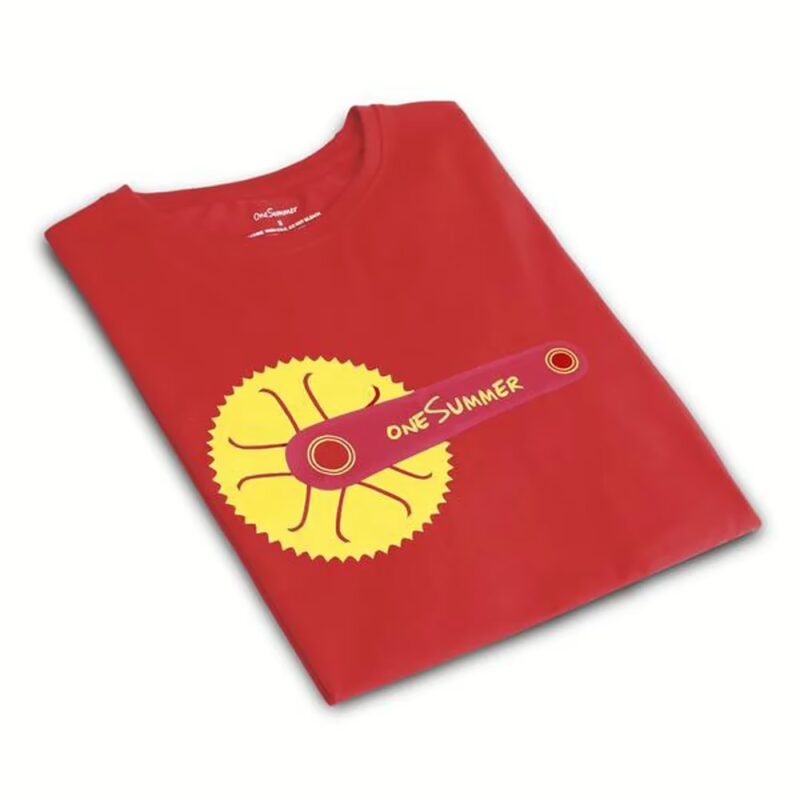 Men's Round Neck T-Shirt - Cycle - Red