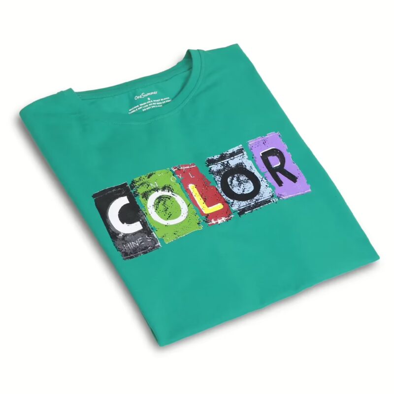 Men's Round Neck T-Shirt - Color - Green