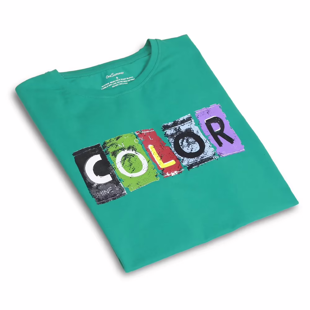 Men's Round Neck T-Shirt - Color - Green