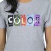 Women's Round Neck T-Shirt - Color - Grey - Image 2