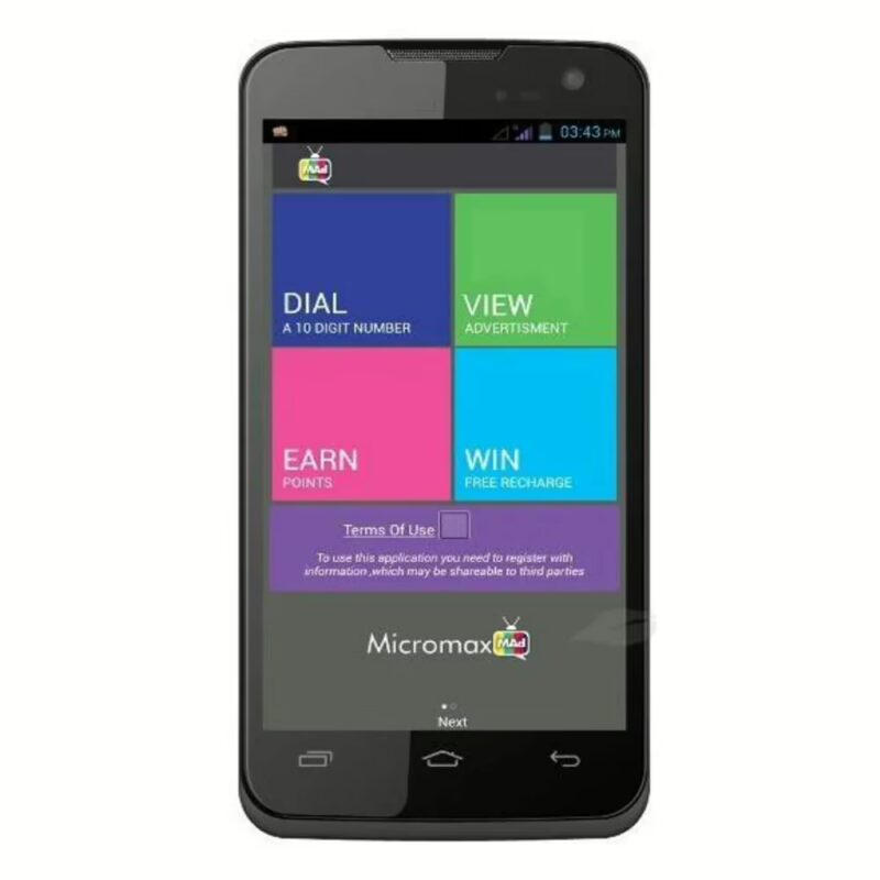 Micromax Canvas Elanza A93 4GB Black and silver