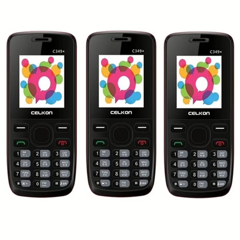 Celkon C349 Star Black Red (Buy One Get Two Free)