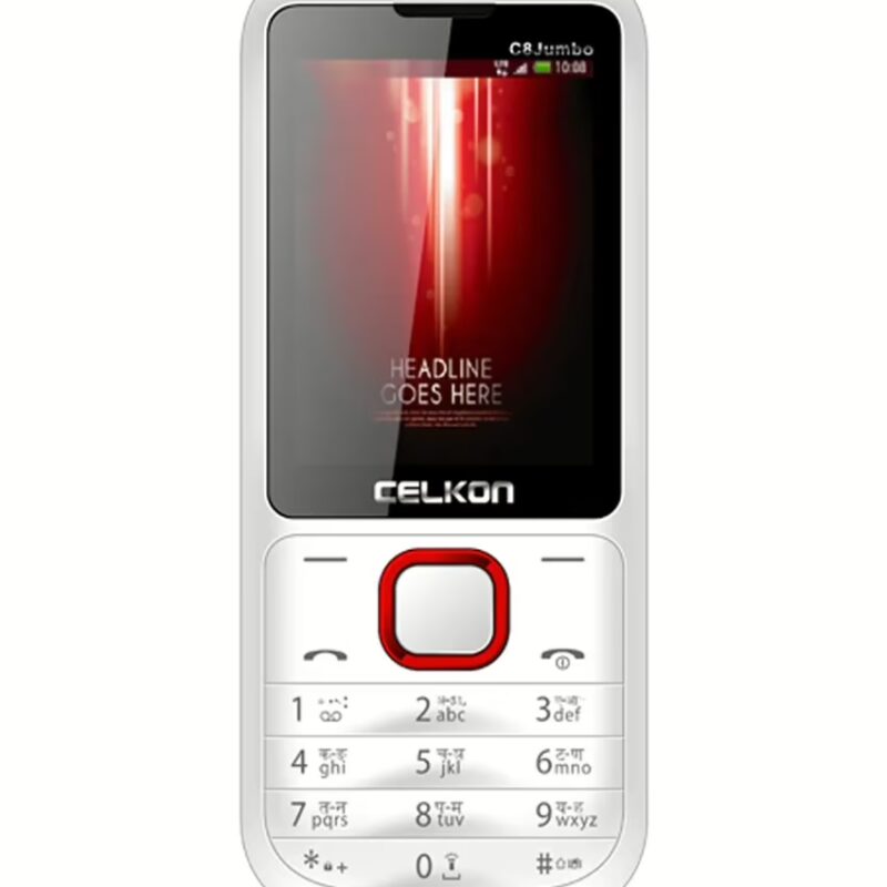 Celkon C8 Jumbo Multi Sim White And Red