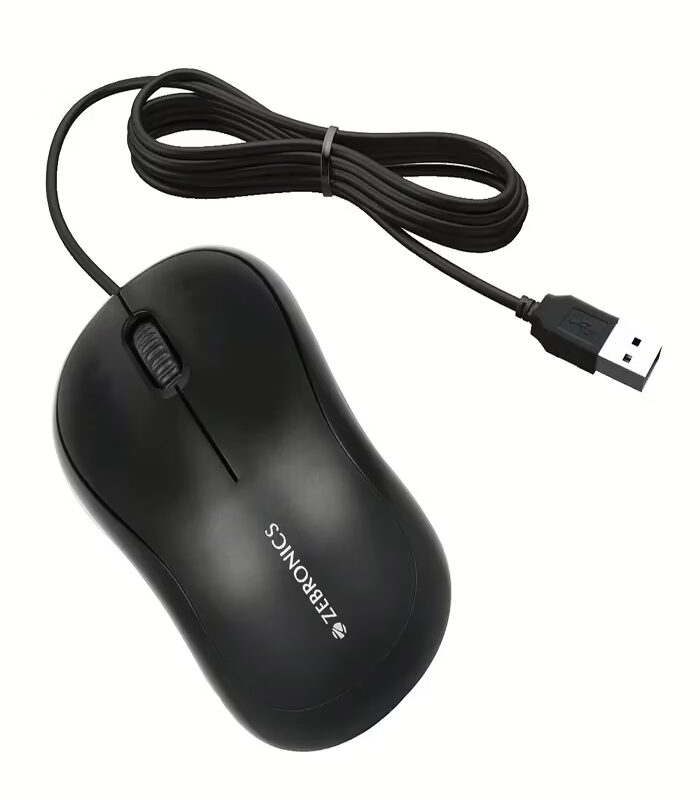 ZEBRONICS Comfort Wired Optical Mouse??(USB 2.0, Black)