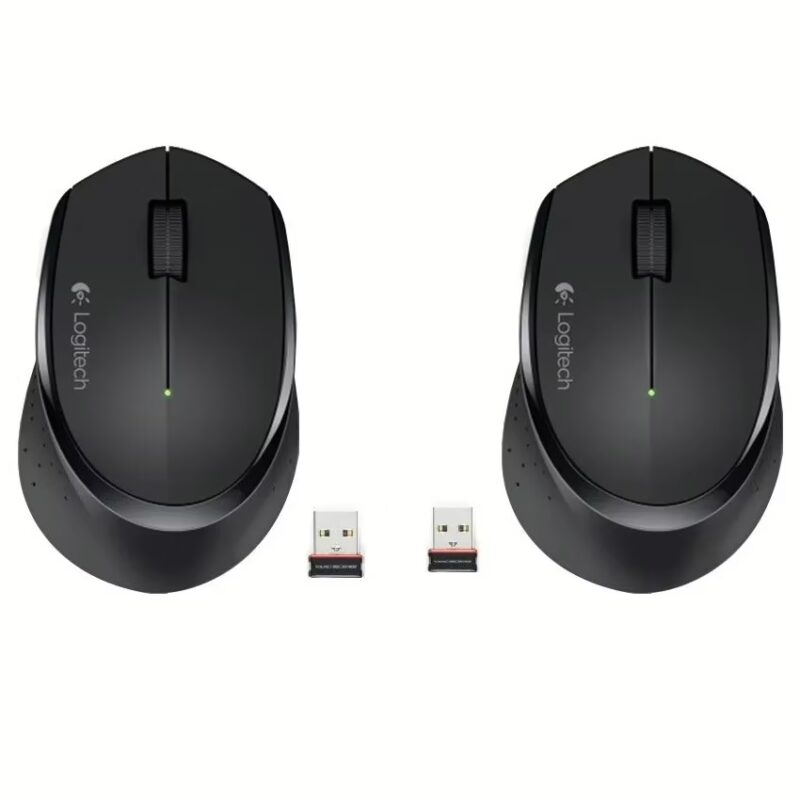 Logitech M275 USB Mouse Black Pack of 2