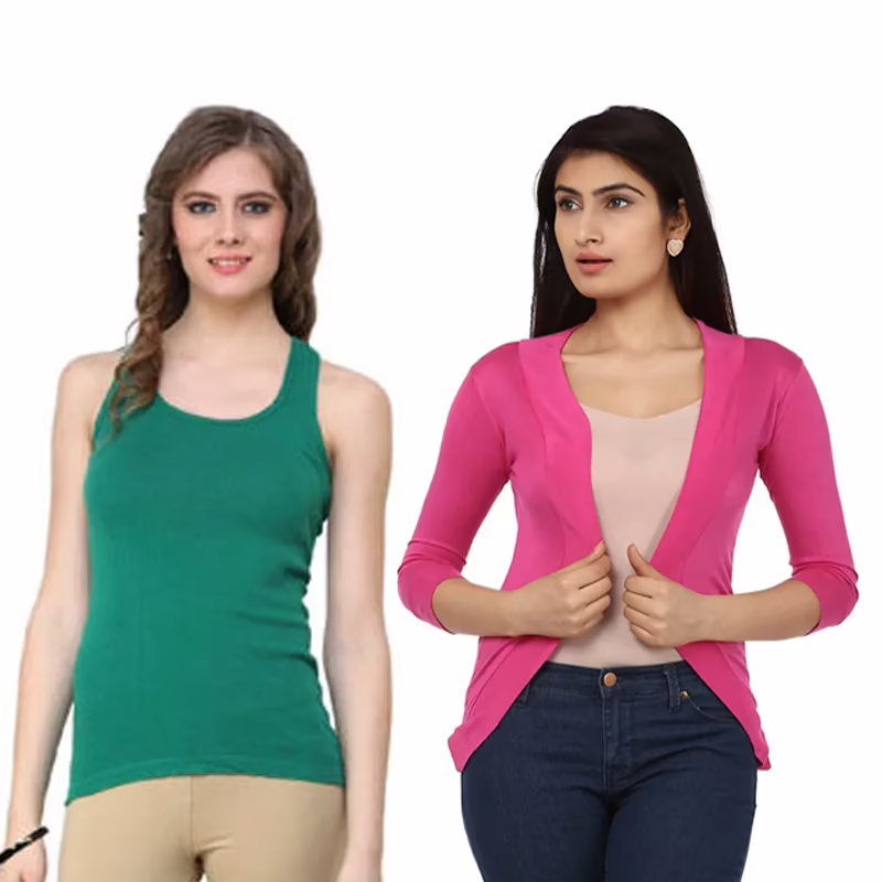 Free Tank Top With Pink Shrug