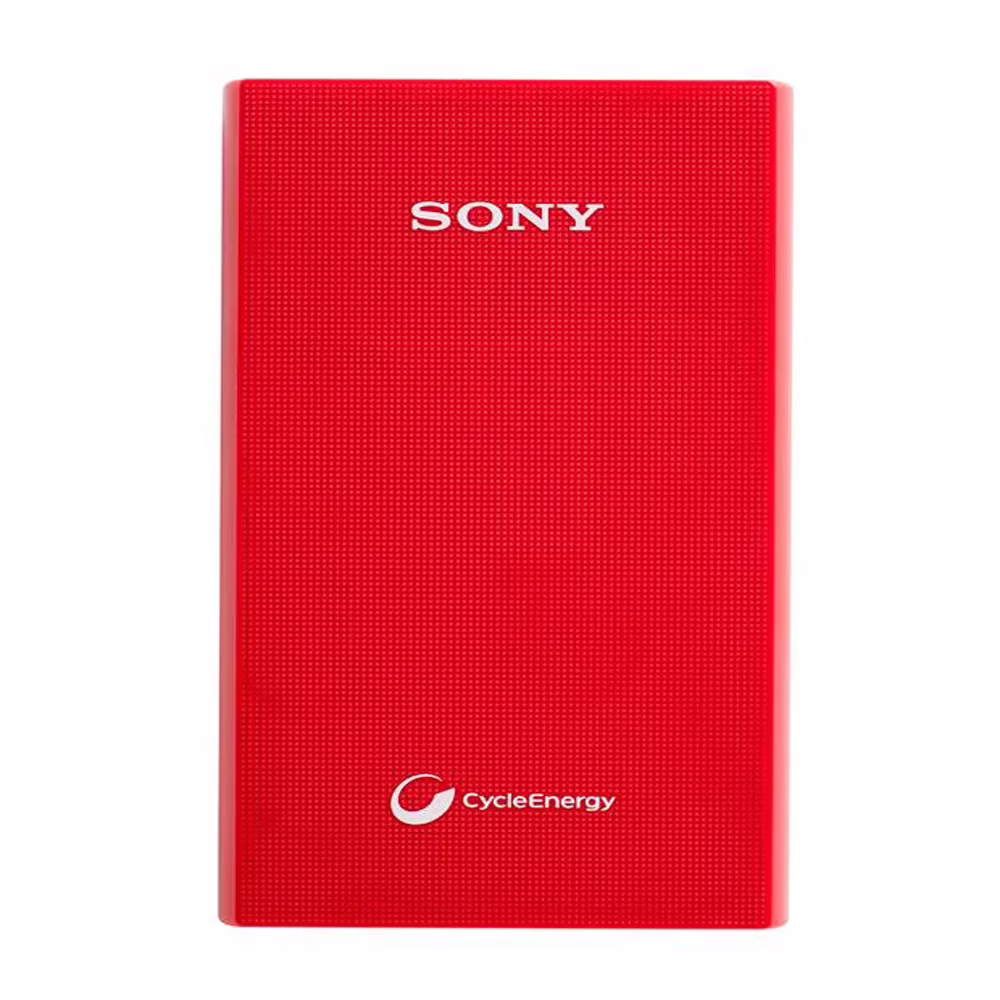 Sony CP-V6 6100 mAh Power Bank (Red) with USB AC Adaptor CP-AD2