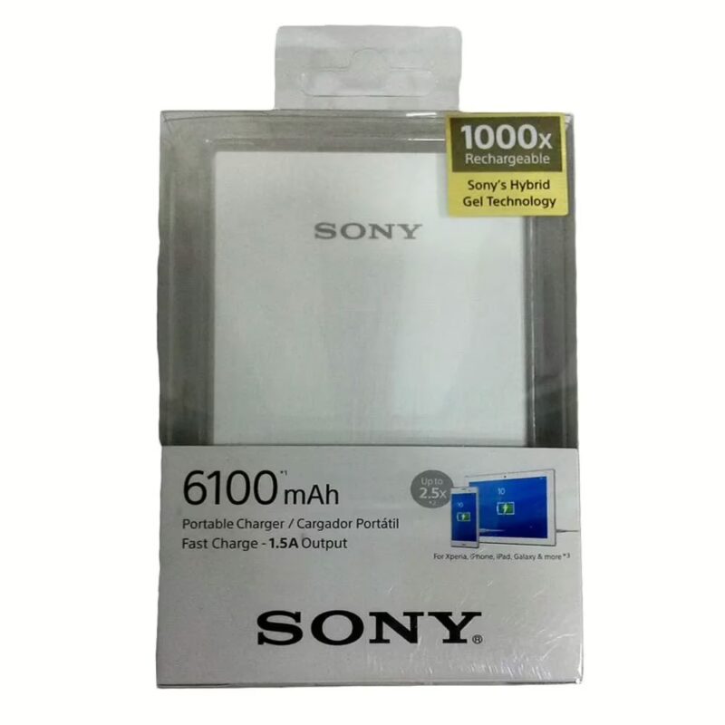 Sony CP-V6/W 6100 mAh Power Bank - White