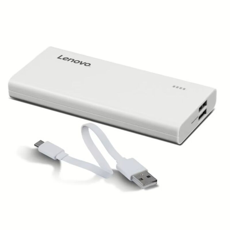 Lenovo PA10400 10400 mAh Power Bank - White - for iOS and Android Devices