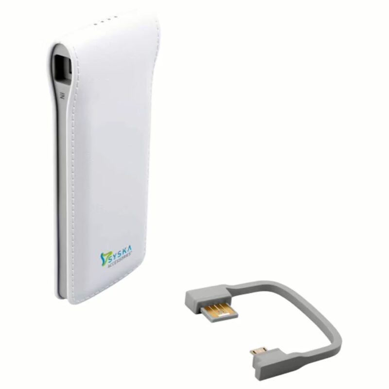 Syska Powe Fashion 6000 Mah Power Bank - White