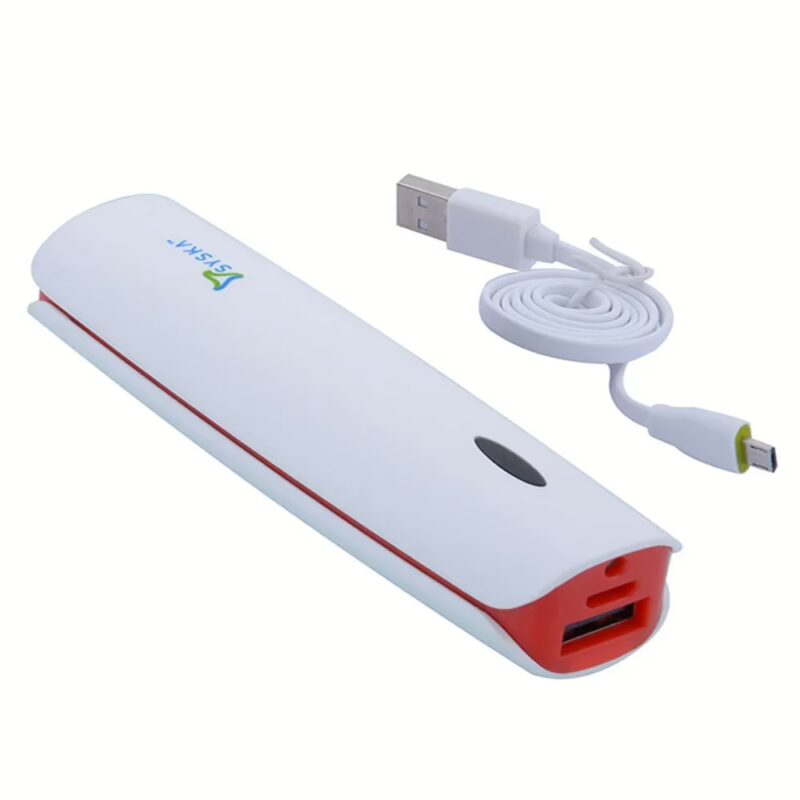 Syska Power Tube 2600 mAh Power Bank - White
