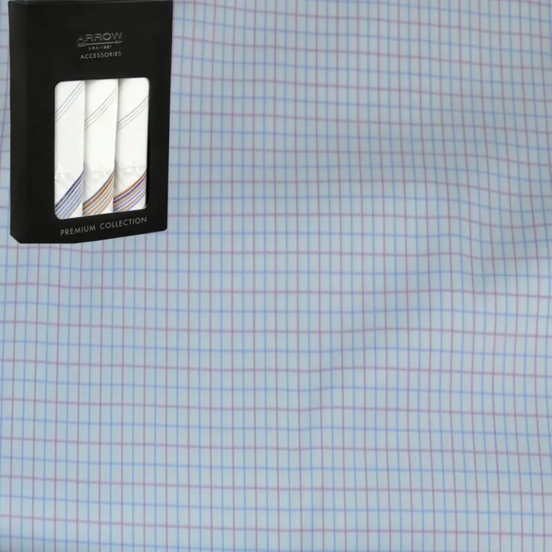 Raymond Men Poly Blended Shirting Fabric Multi Free Handkerchief