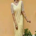 Alisha Yellow Georgette Embroidered Sarees