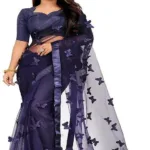 Adrika Banarasi Net Blue Sarees