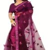 Adrika Banarasi Net Purple Sarees - Image 2