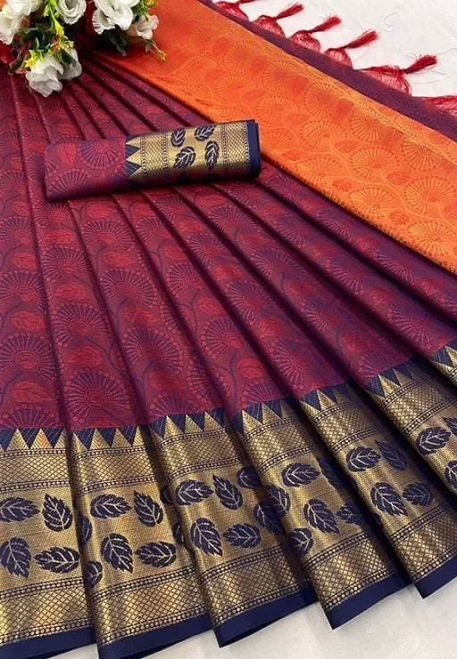 Adrika Classy Maroon Banarasi Silk Sarees
