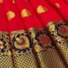 Aagyeyi Red Pretty Banarasi Silk Sarees - Image 2
