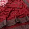 Abhisarika Art silk Georgette Maroon Sarees - Image 2