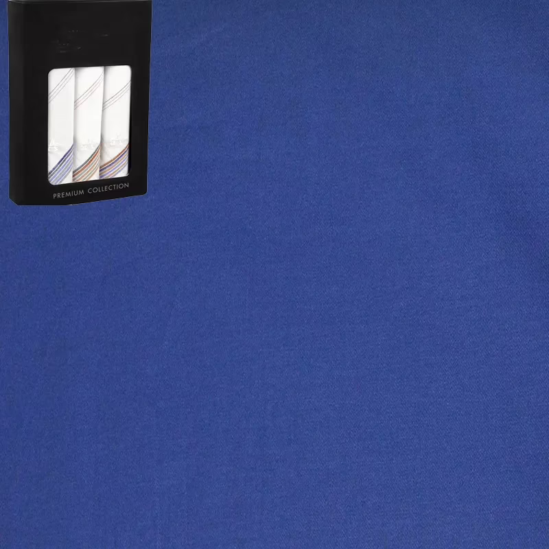 Raymond Men Poly Blended Shirting Fabric Blue Free Handkerchief