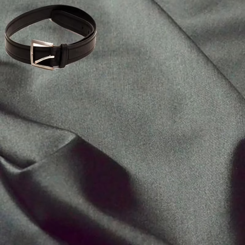 Raymond Men Poly Blended Trouser Fabric Grey Free Belt