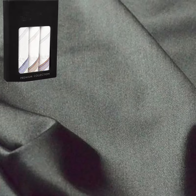 Raymond Men Poly Blended Trouser Fabric Grey Free Handkerchief