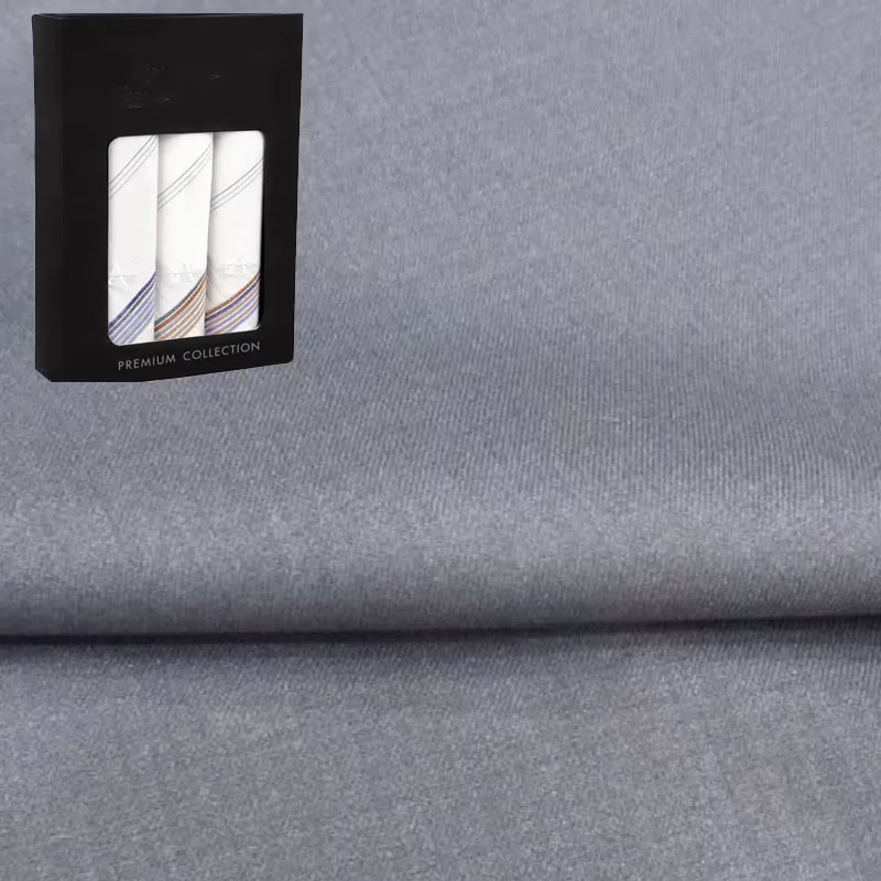 Raymond Men Poly Blended Trouser Fabric Grey Free Handkerchief