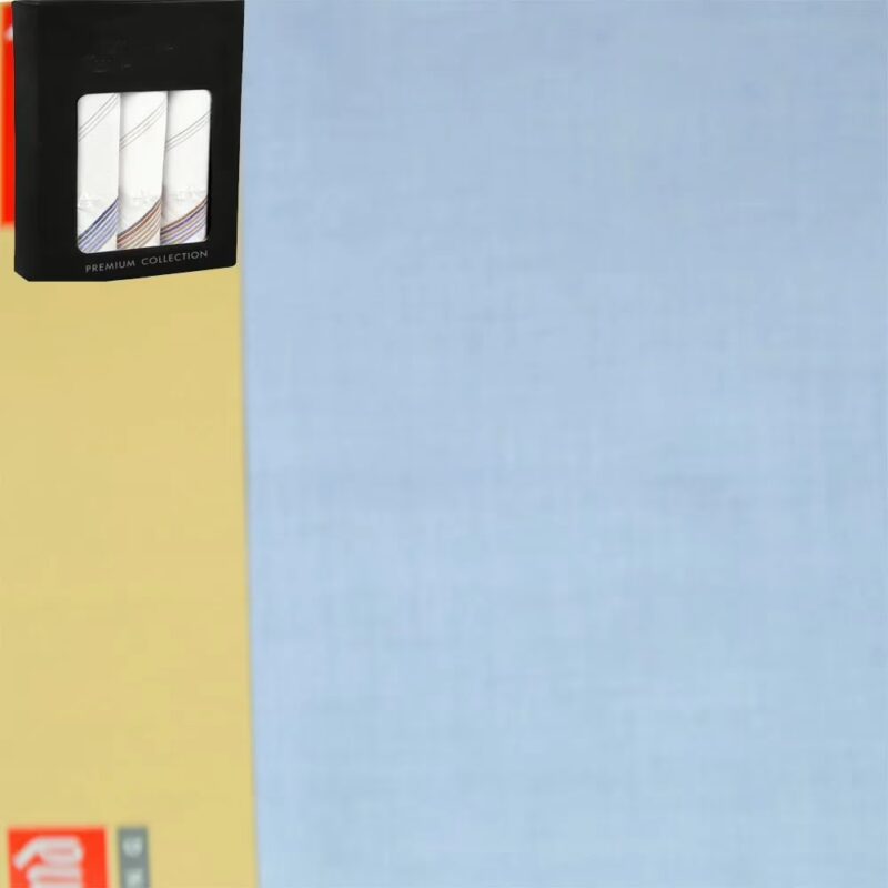 Raymond Men Poly Blended Shirting Fabric Blue Free Handkerchief