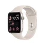 AppleWatch SE GPS (2nd Gen) Heart Rate Monitor, Crash Detection, Sleep Tracking (Starlight Sport Strap, 44mm)