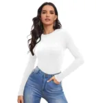 Seasons Beauty Fashion White Full Sleeve Top